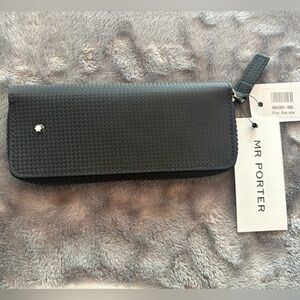 NWT Montblanc Extreme 3.0 Black Leather 2-Pen Pouch with Zip - Luxury Case